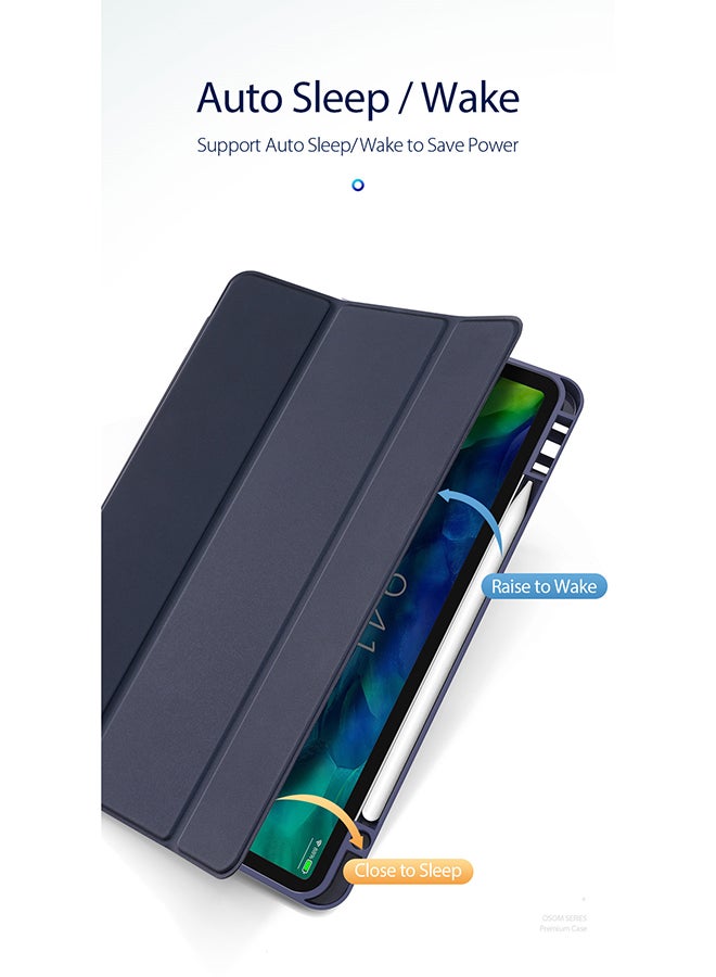 دوكس دوتشيز غطاء حماية واقٍ من سلسلة أوسوم لجهاز أبل آي باد برو 11 إصدار (2020) مع حامل قلم وخاصيّة السكون التلقائي أزرق - Image 2