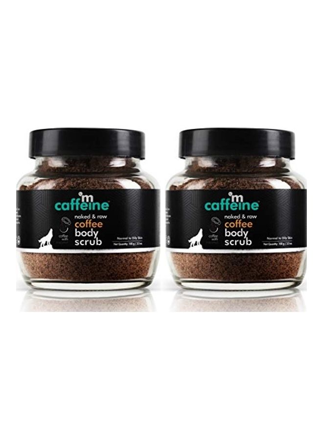 إم كافيين مقشر الجسم بالقهوة الخام - قطعتين بني - Image 1