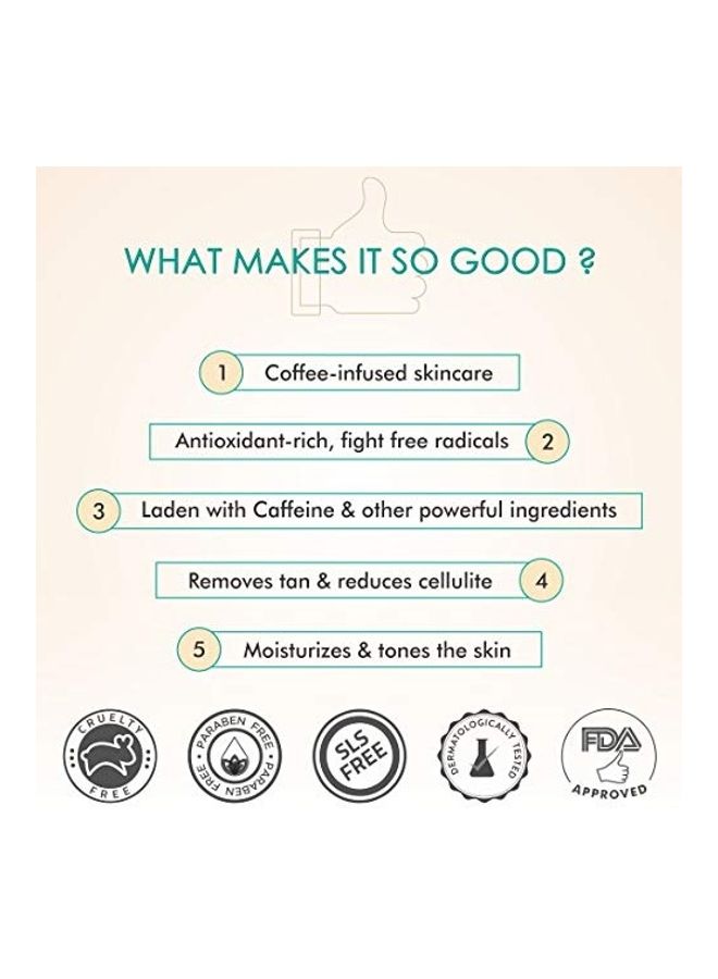 إم كافيين مقشر الجسم بالقهوة الخام - قطعتين بني - Image 3