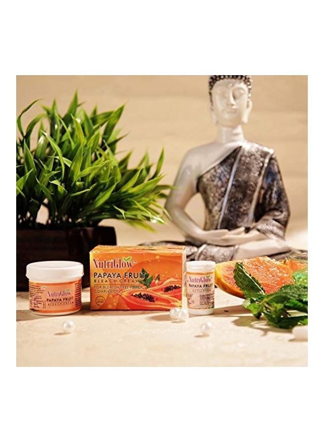 NUTRIGLOW Pack Of 2 Papaya Fruit Bleach Cream And Skin Whitening Bleach Cream Clear 2.755905509X5.905511805X5.118110231inch - Image 4