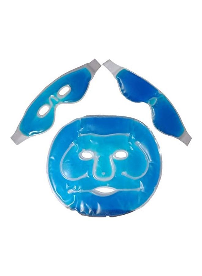 كوستيك ماسك تبريد الوجه من قطعتين. أزرق. 1X2X2.1بوصة - Image 1