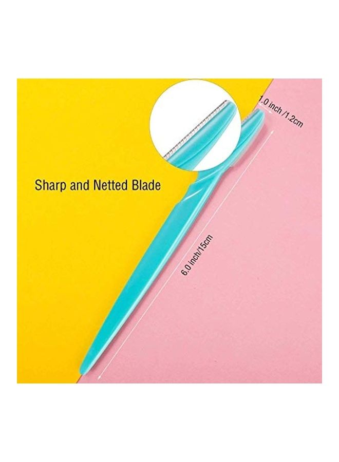 MACPLUS Pack Of 6 Eyebrow Razors Pink/Yellow/Blue - Image 3