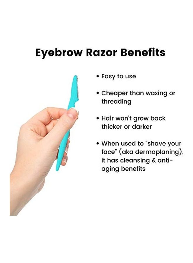 MACPLUS Pack Of 6 Eyebrow Razors Pink/Yellow/Blue - Image 5