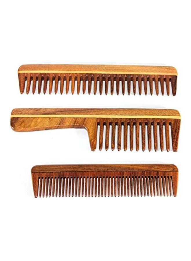 إسبلانيد طقم أمشاط مكون من 3 قطع بني - Image 1