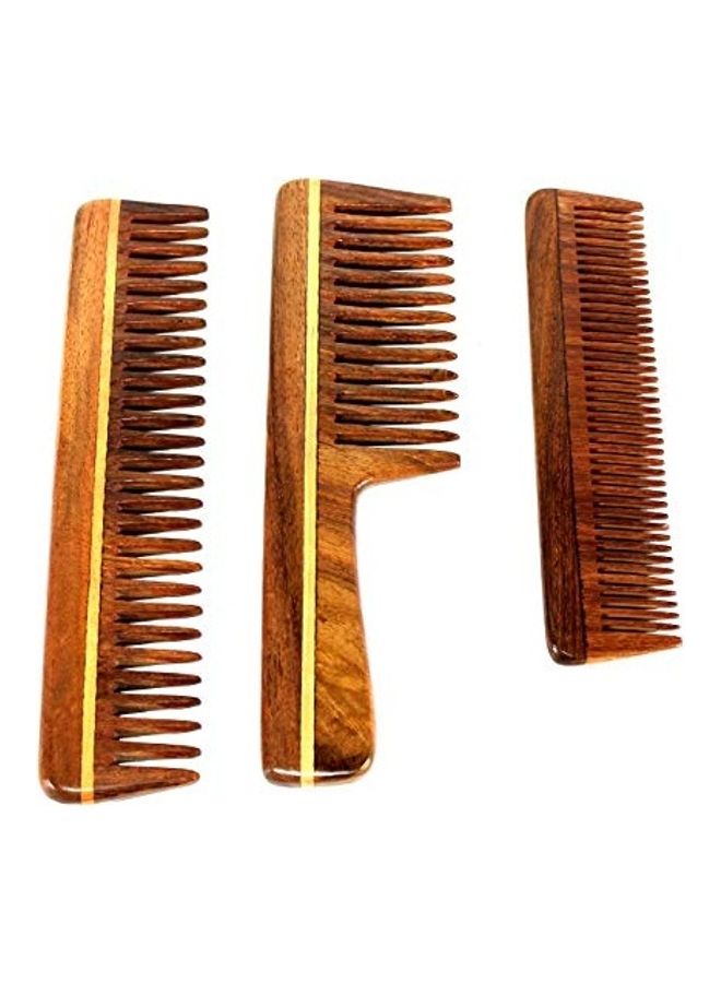 إسبلانيد طقم أمشاط مكون من 3 قطع بني - Image 2