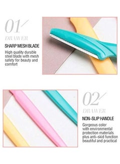 Digital Shoppy 3-Piece Eyebrow Razor Set Multicolour  - Image 4