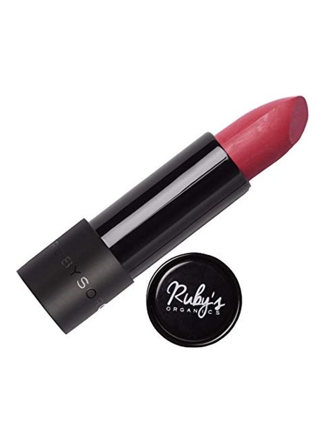 Ruby's Organics Semi-Matte Lipstick Rhubharb  - Image 4