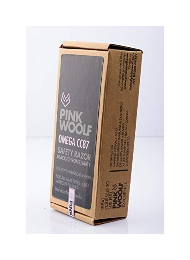 PINK WOOLF Classic DE Safety Razor Black - Image 3