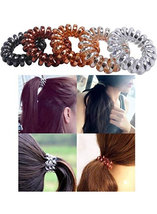FOK 8-Piece Spiral Hair Tie Multicolour  - Image 3