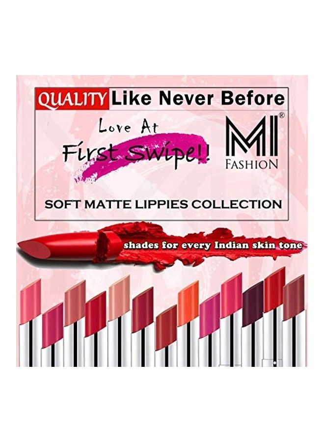 MI FASHION 4-Piece  Matte Lipstick Combo Multicolour - Image 3