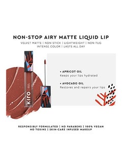 KIRO Non-stop Airy Matte Liquid Lip Nutmeg Nude  - Image 3