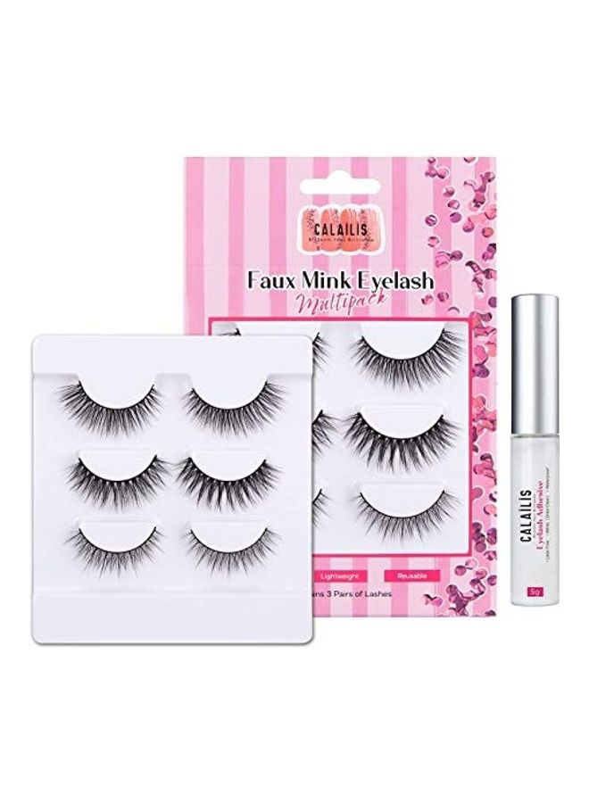 Calailis 3-Pair Of Faux Mink Eyelash Black - Image 1