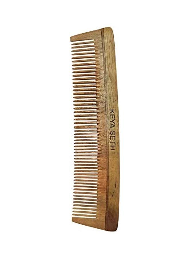 Keya Seth Aromatherapy Organic Neem Wooden Comb Brown  - Image 2
