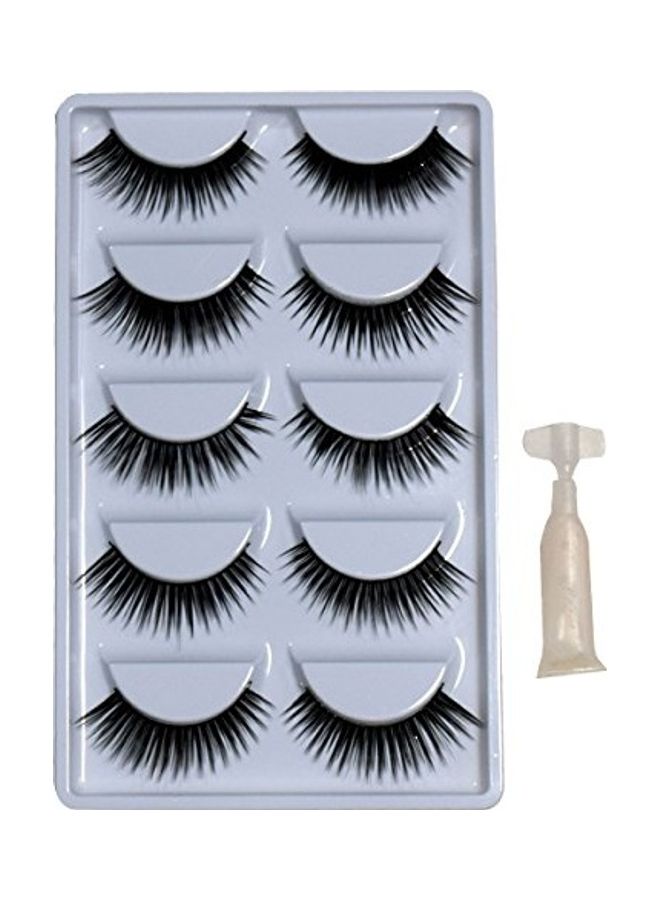 YEMIX 5-Pair Of Styling Eyelash Black - Image 1