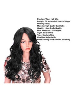 رابيدز فلو شعر مستعار مموج لون أسود One Sizeسم  - Image 4