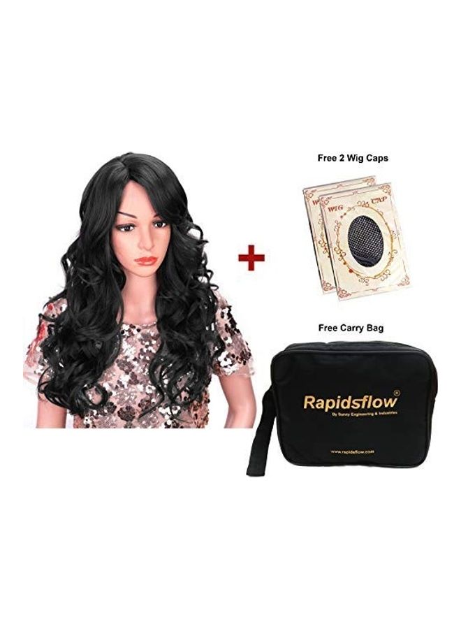 Wavy Hair Wig Black One Sizecm