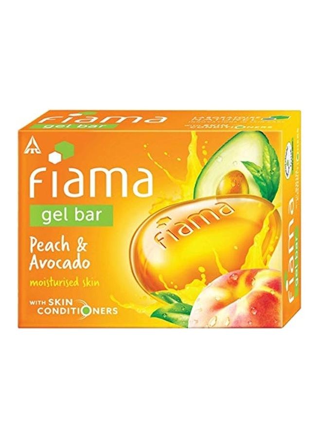 فياما عبوة من 6 قطع صابون جل بتركيبة من خلاصة الدراق والأفوكادو لون برتقالي 6x125جرام - Image 2