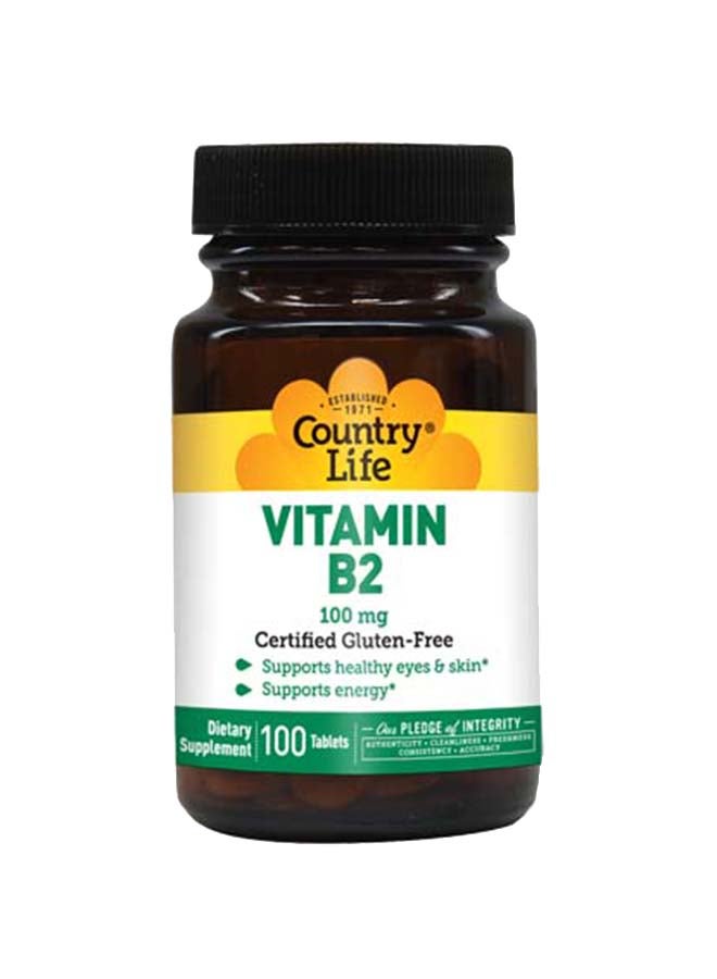 كانتري لايف أقراص فيتامين B2 بتركيز 100 ملجم 100 قرص