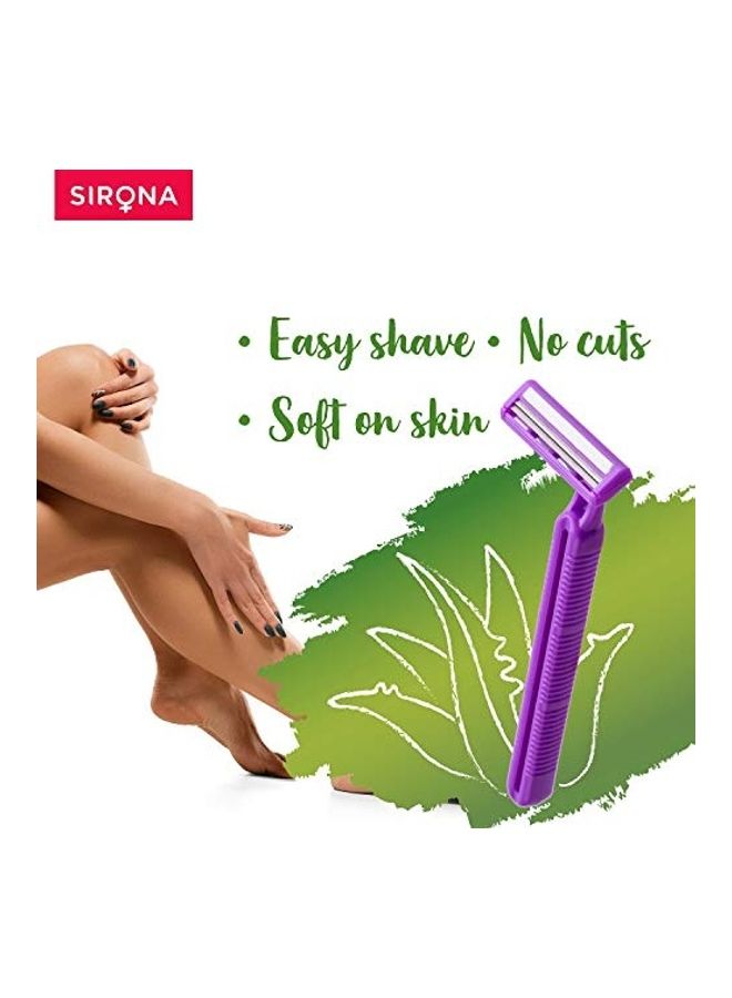 Sirona 5-Piece Hair Removal Razor Set Purple - Image 2