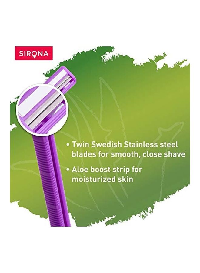 Sirona 5-Piece Hair Removal Razor Set Purple - Image 4