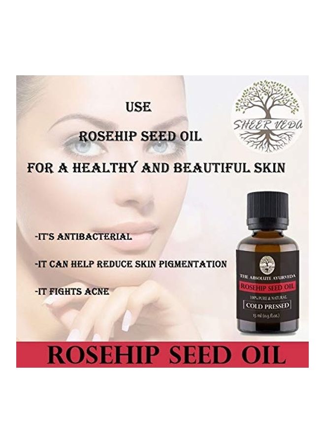 Sheer Veda - Cold Pressed Rosehip Seed Oil Clear 15ml - Image 1