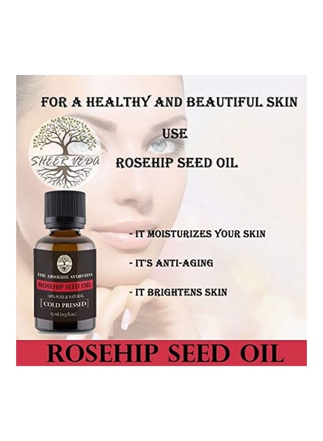 Sheer Veda - Cold Pressed Rosehip Seed Oil Clear 15ml - Image 1