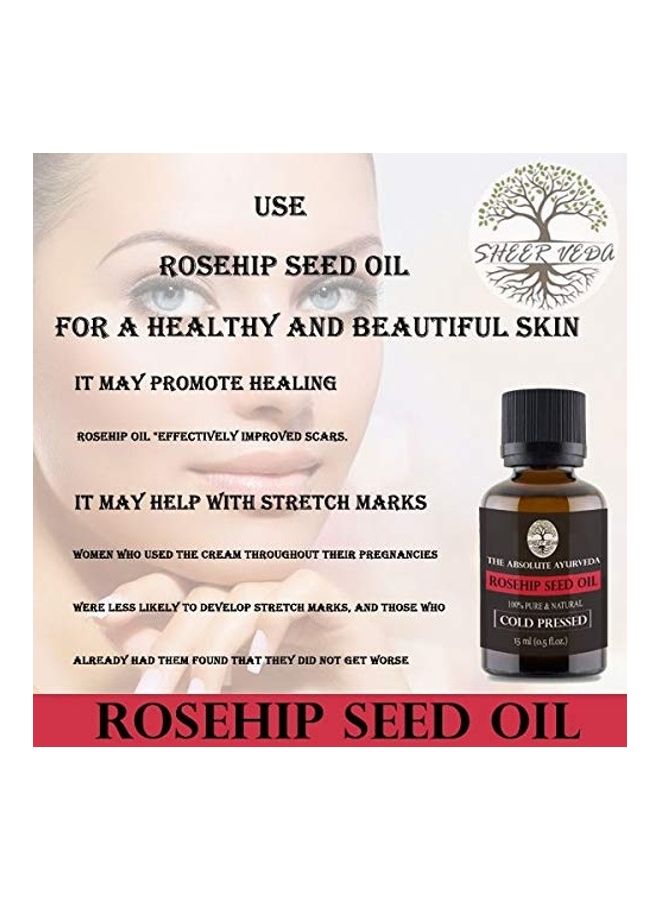 Sheer Veda - Cold Pressed Rosehip Seed Oil Clear 15ml - Image 1