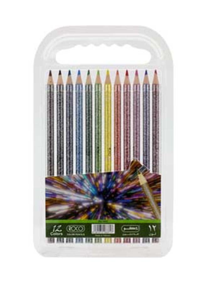 Glitter Color Pencil Set Multicolour