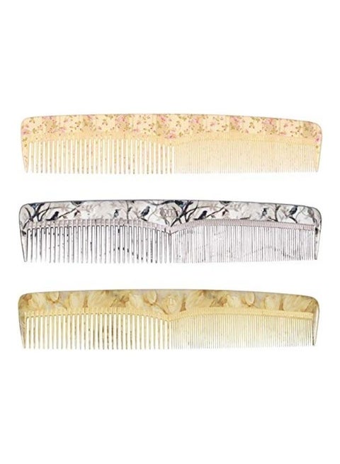 3-Piece Hair Combs Set Multicolour