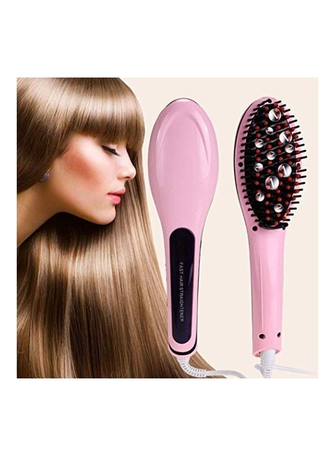 سوارج فرشاة تمليس الشعر الإلكترونية من السيراميك وردي/أسود - Image 1