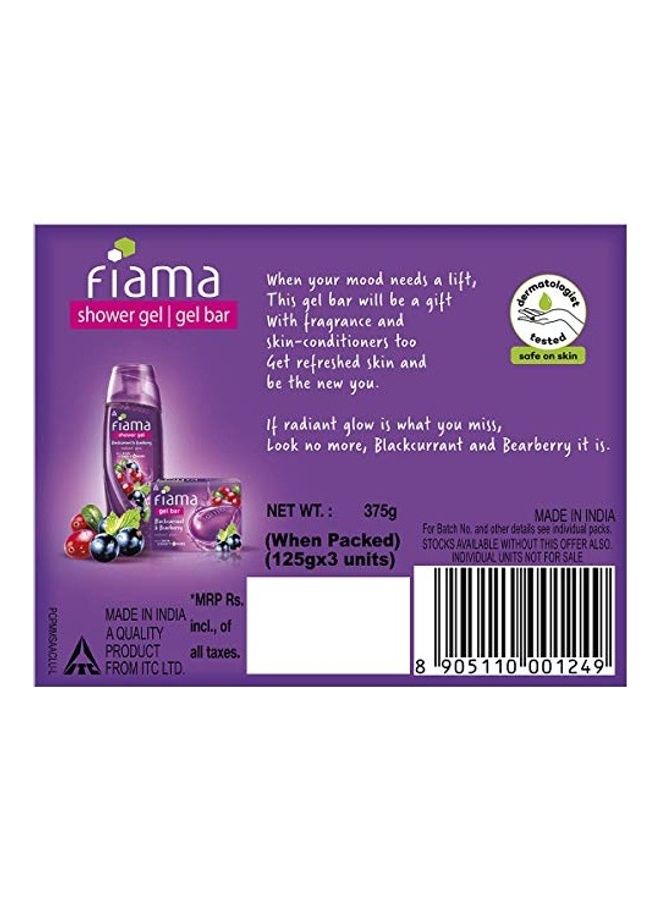 Fiama 3-Piece Blackcurrant And Bearberry Gel Bar Purple 125grams - Image 3
