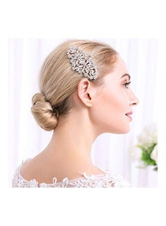 Stone Studded Hair Comb Silver - v1626602524/N49242138A_1