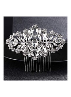 Stone Studded Hair Comb Silver - v1626602525/N49242138A_4