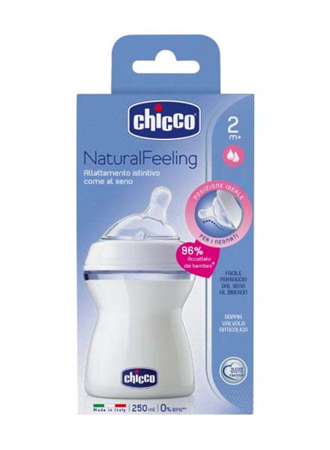 Chicco Natural Feeling Medium Flow Feeding Bottle White 2+ Months - 250 ml - Image 5