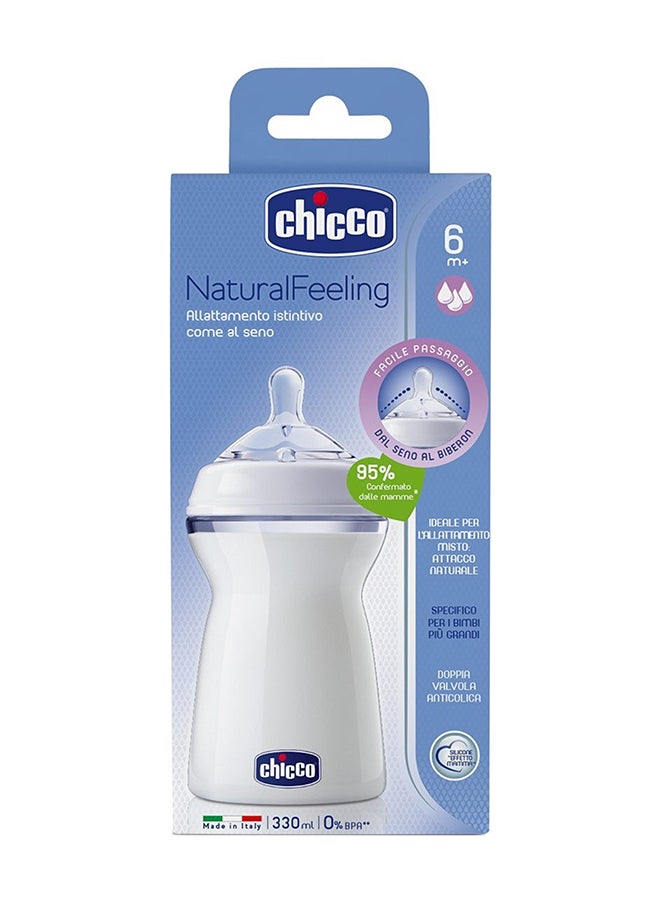شيكو زجاجة رضاعة طبيعية سعة 330 مل لون أبيض/شفاف - Image 3