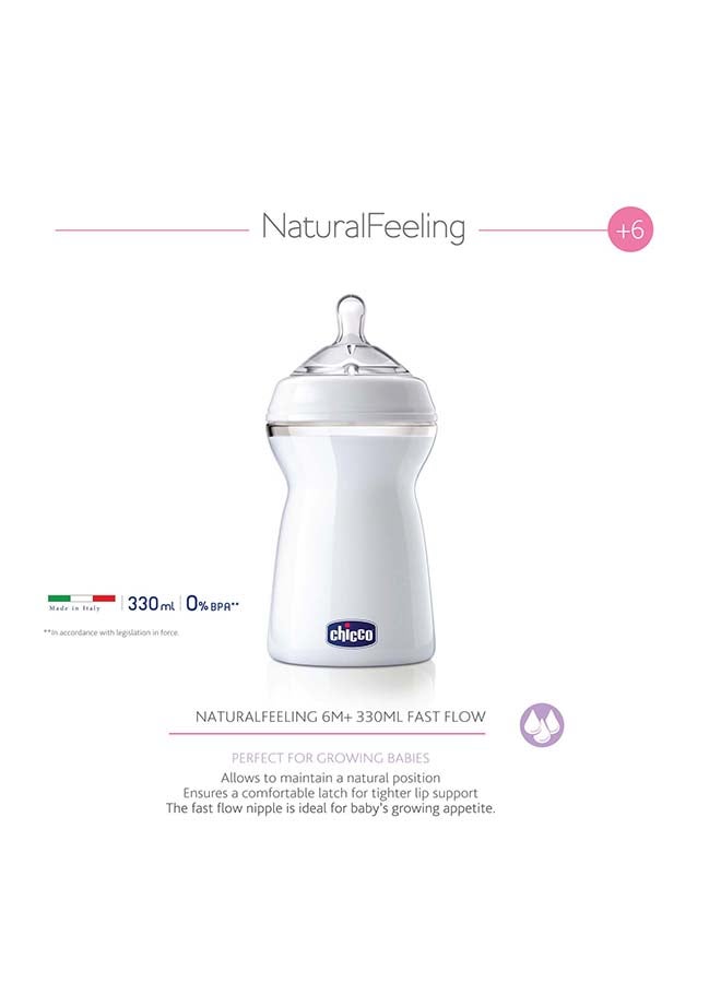 شيكو زجاجة رضاعة طبيعية سعة 330 مل لون أبيض/شفاف - Image 5