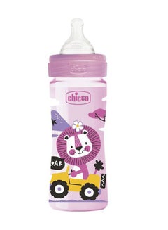 Chicco Well-Being Plastic Bottle, 2+ Months, 250 ml, Pink  - Image 2