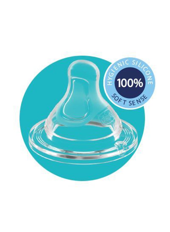 Chicco - Well-Being Plastic Bottle, 2+ Months, 250 ml, Pink - Image 1