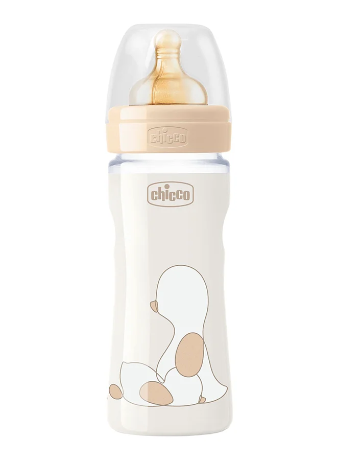 Chicco Original Touch Feeding Bottle 250ml Adjustable Flow 2m+ Latex, Neutral