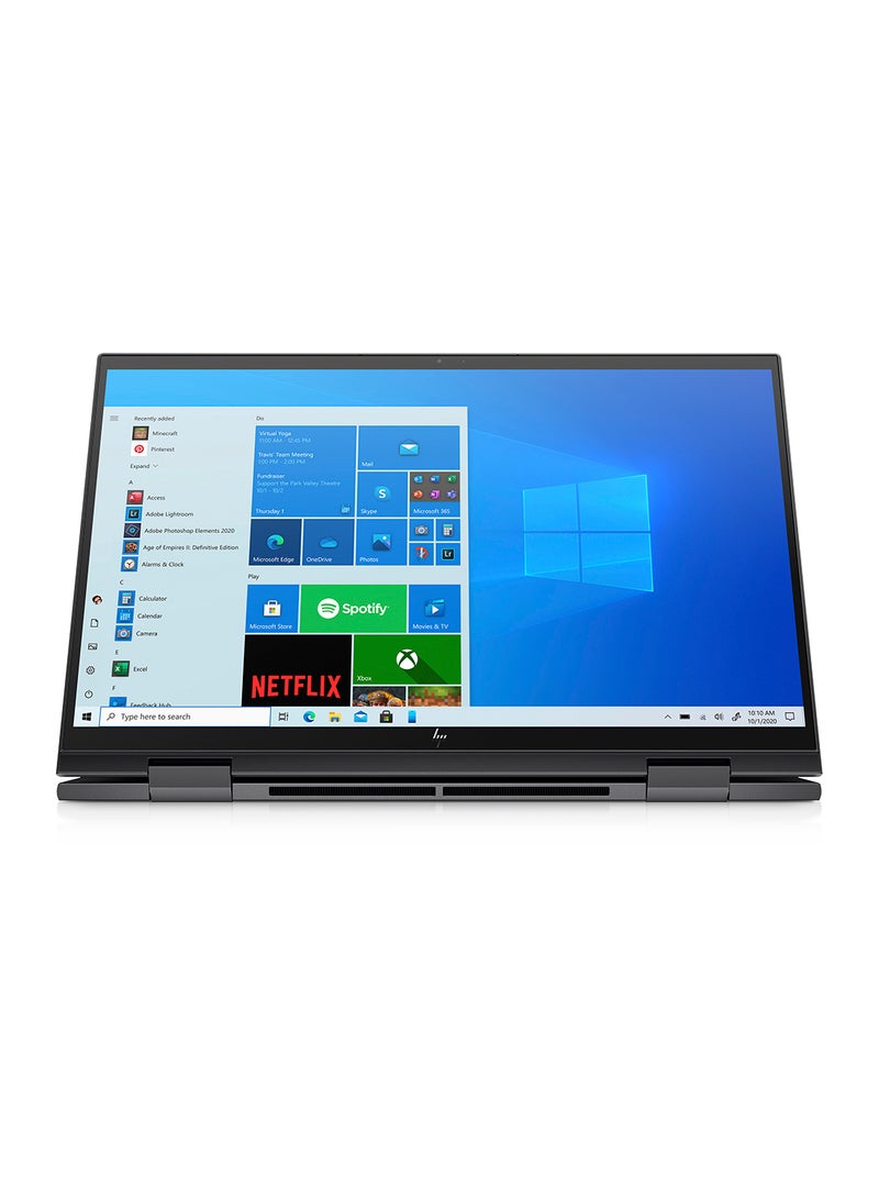 HP - ENVY x360 15-eu0001nx 2 In 1 Laptop With 15.6 Inches FHD Touchscreen Display, AMD Ryzen 7 Processor/16GB RAM/512GB SSD/AMD Radeon Graphics/ Windows 10 Home/ EN-AR KB English/Arabic Black - Image 1