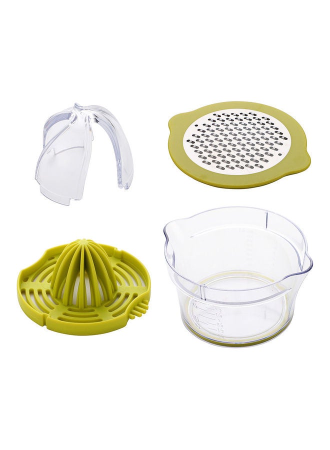 Manual Juicer With Built-in Measuring Cup Green/Clear  - Image 2