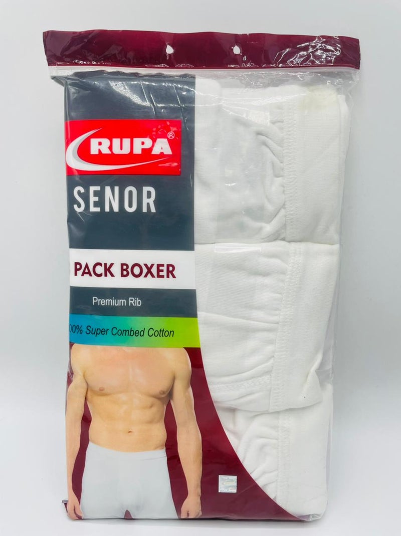 روبا سروال داخلي سينور للرجال من روبا، 3 قطع ريب- مقاس متوسط أبيض - Image 4
