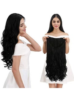 REECHO Curly U-Shape Clip Wig Black 24inch  - Image 1