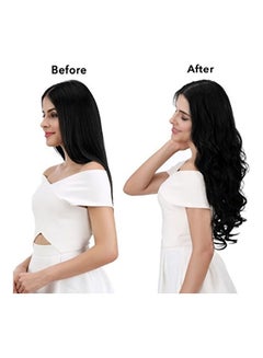 REECHO Curly U-Shape Clip Wig Black 24inch  - Image 2