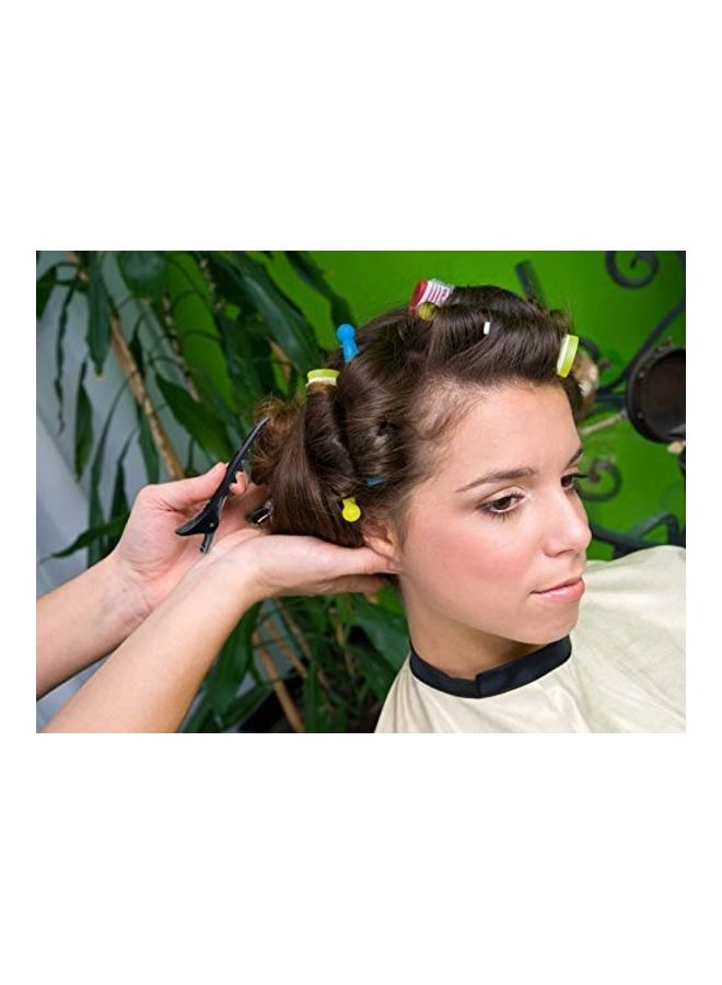 GLAMFIELDS - 6-Piece Hair Clip Set Black/Silver - Image 1