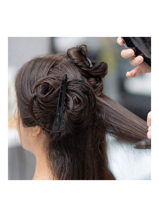 GLAMFIELDS - 6-Piece Hair Clip Set Black/Silver - Image 1