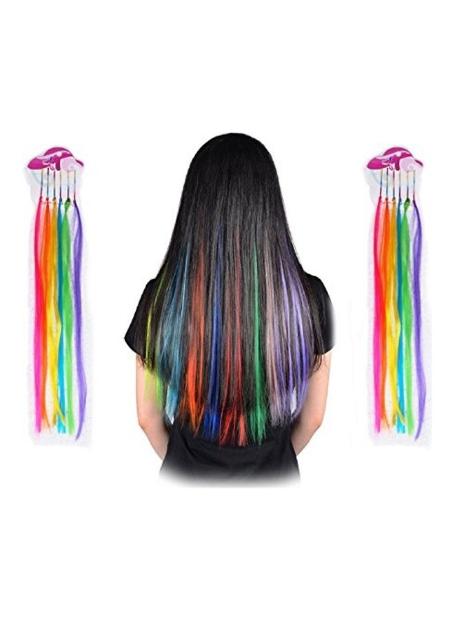 FOK Set Of 12 Hair Streaks Multicolour  - Image 2