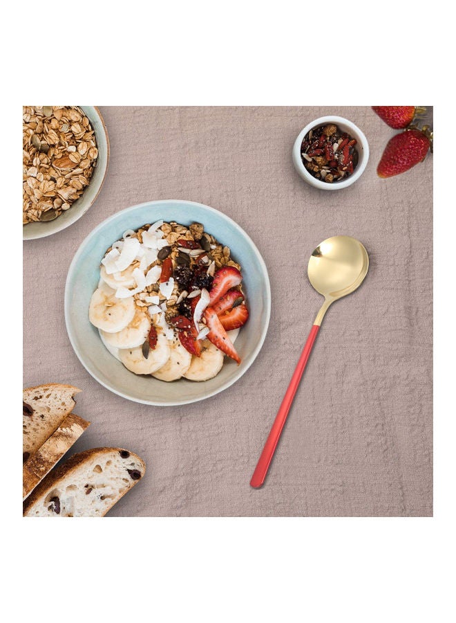Stainless Steel Spoon Gold/Pink  - Image 3