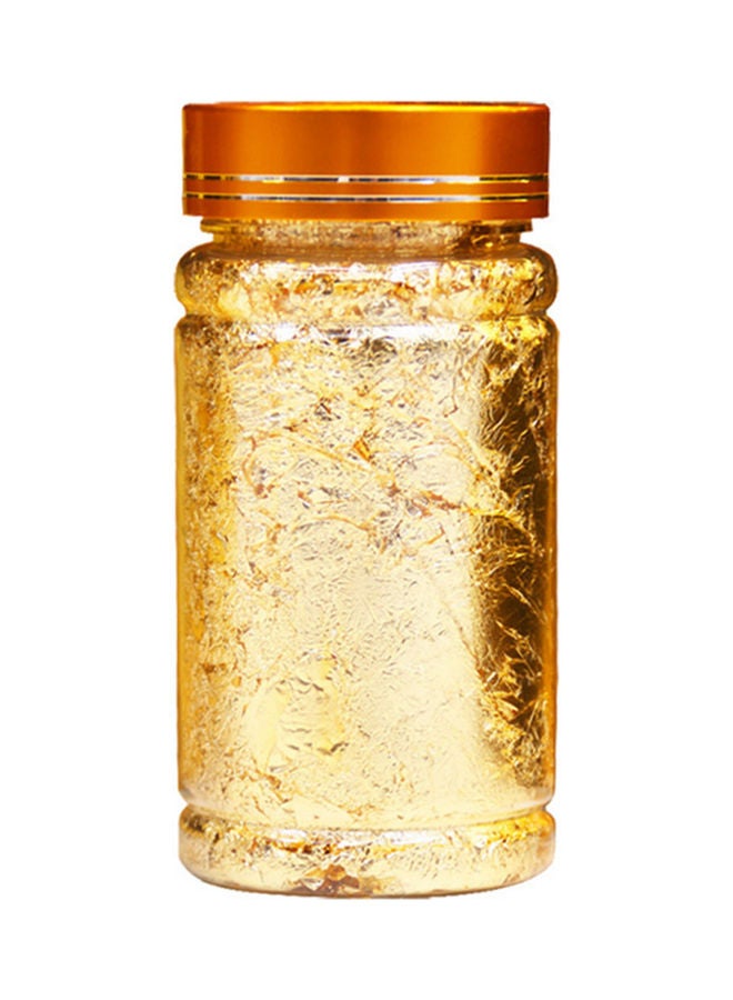 زجاجة رقائق تزيين ذهبي