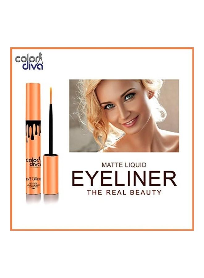 Color Diva Matte Liquid Eyeliner And Mascara Black - Image 2